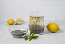 Agua de limón y semillas de chía