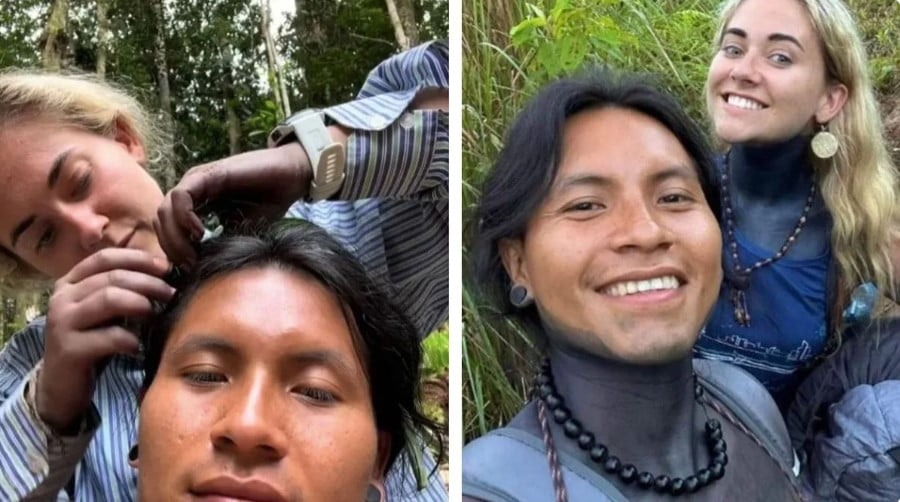 Una mujer renunció a su trabajo para ir a la selva amazónica y se enamoró de un indígena